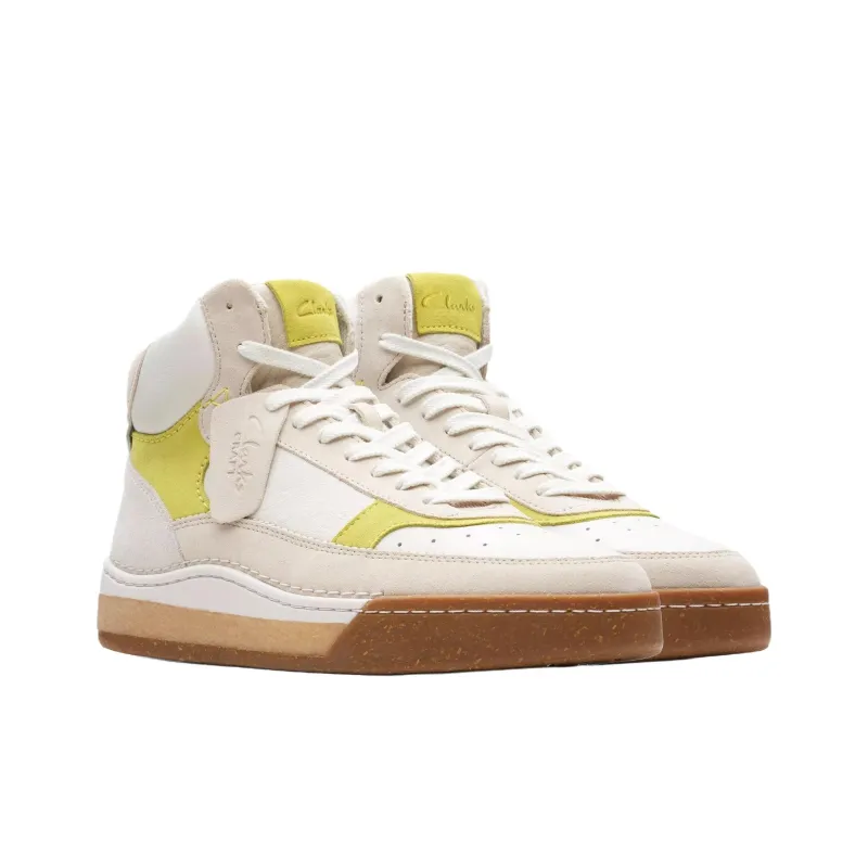 Clarks Craft Court Top High Top Skateboard Shoes Men's White-2