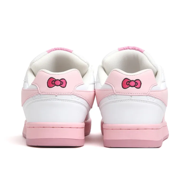 SINPERCO Slip Resistant, Abrasion Resistant, Lightweight Low Top Skateboard Shoes Women's White Pink-3