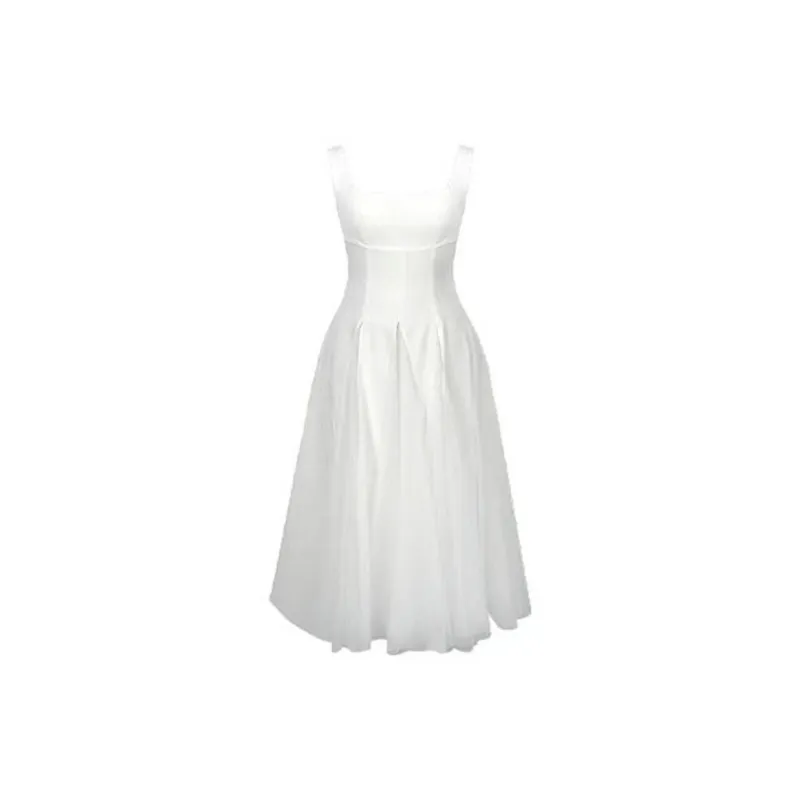 MISS VIGOR Slip Dresses Women's White-0