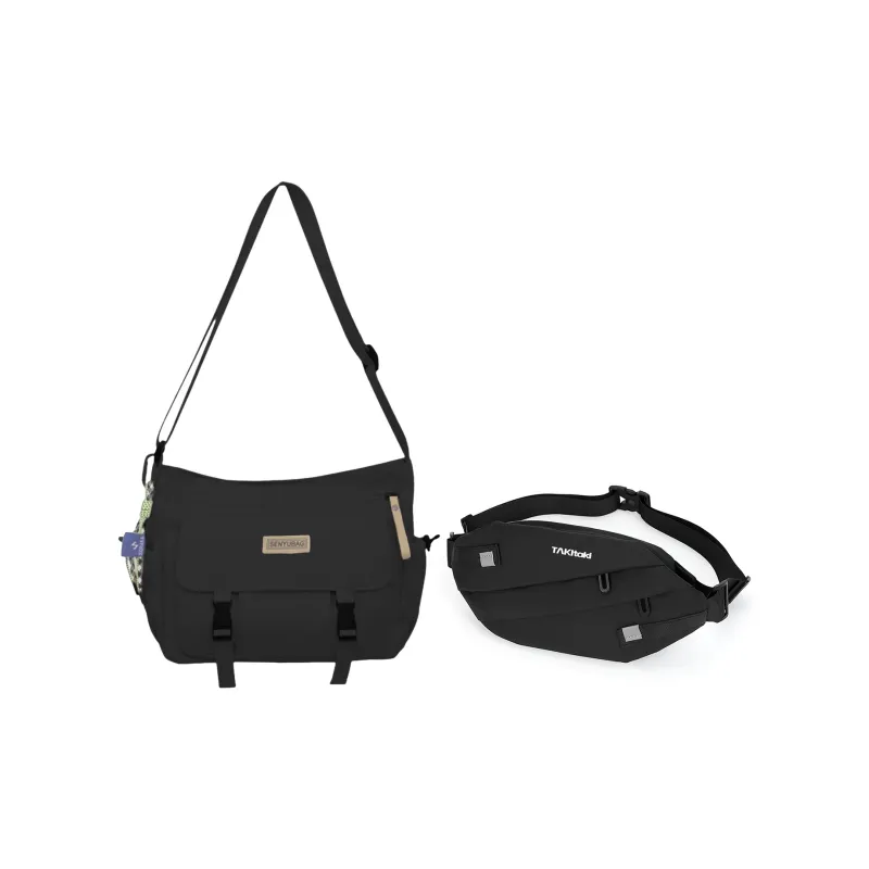 TAKI Nylon Shoulder Bag, Crossbody Bag Medium Size Unisex White/Black/Blue/Khaki/Green-15