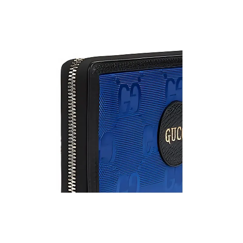 GUCCI Nylon And Leather Wallet Men's Blue-3