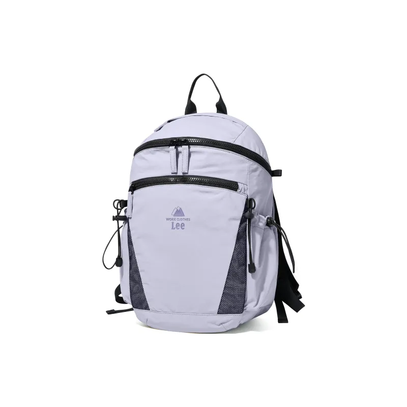 Lee Fabric Backpack Unisex Light Gray Purple/Sage Green/Cloud Gray-1