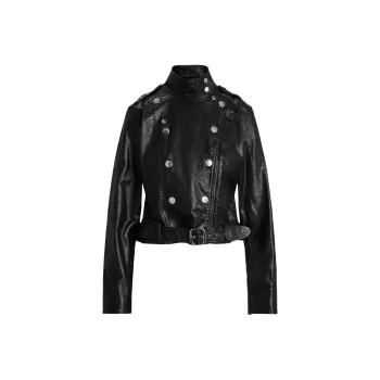 Polo Ralph Lauren Leather Jacket Women's Black