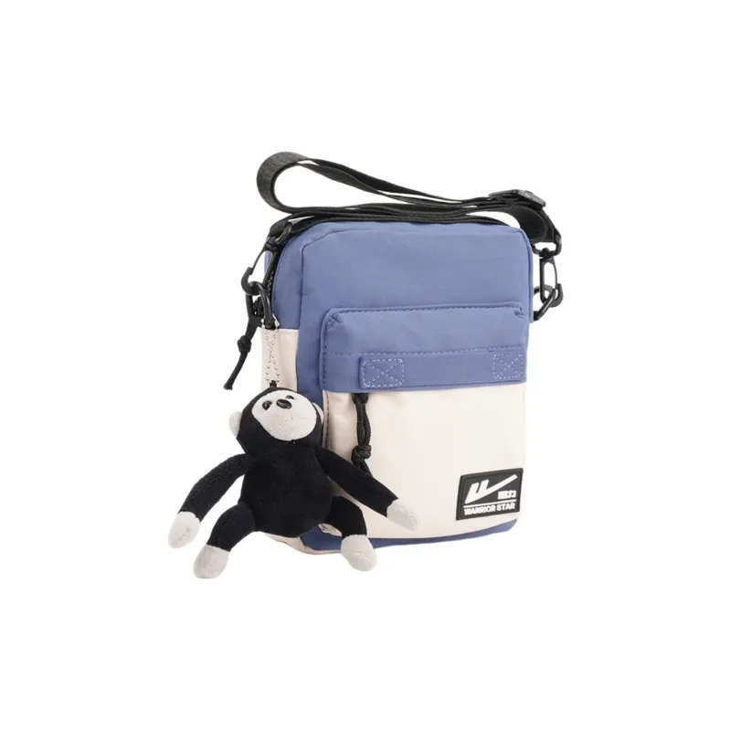Warrior Nylon Crossbody Bag Unisex Black/Blue-0