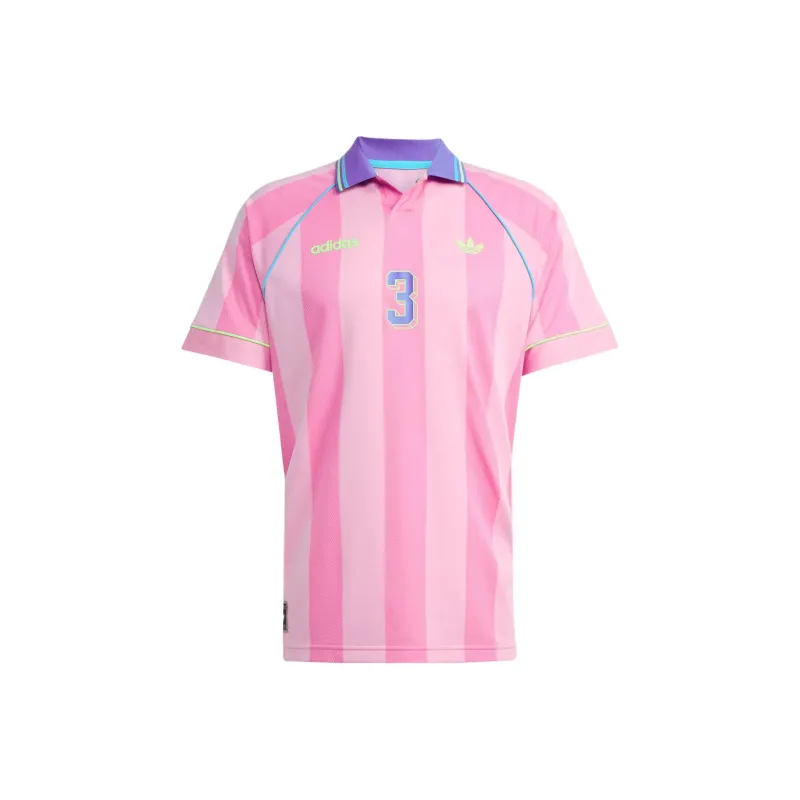 Adidas Originals Polo Shirt Men's Transparent Pink-0