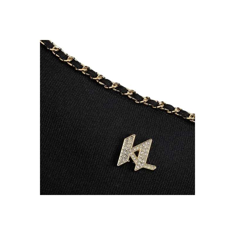 KARL LAGERFELD SS25 Slip Dress Women's Black-3