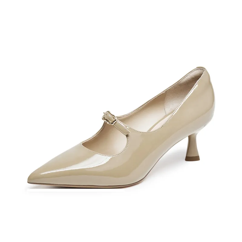Joypeace Hepburn High Heels Women's Khaki-1