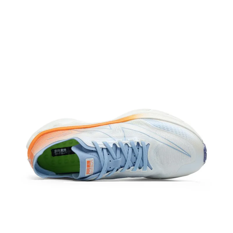 Aung San Running Shoes Men Low Top Transparent White Blue-2