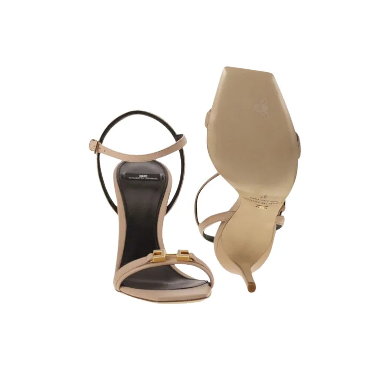 Elisabetta Franchi One Strap Sandals Women's Beige-5