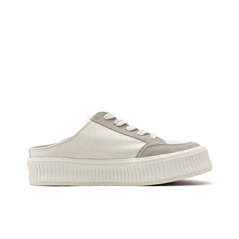 WARRIOR Skateboard Shoes Women's Low Top Beige-1