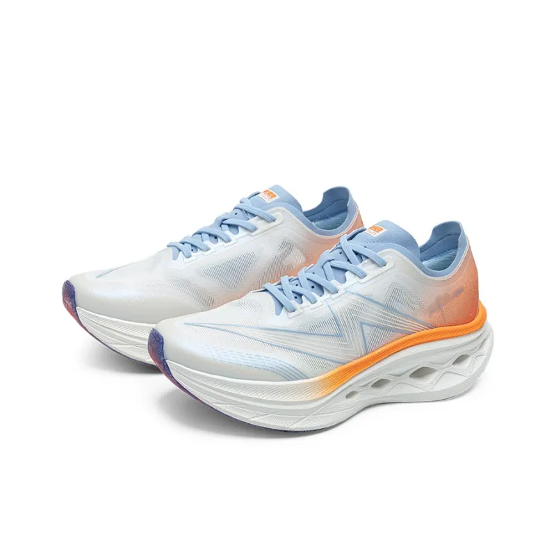 Aung San Running Shoes Men Low Top Transparent White Blue-1