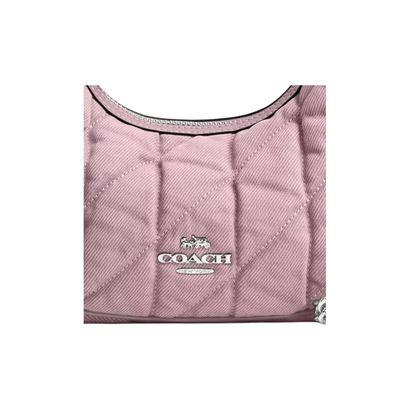 COACH CARMEN Denim With Smooth Leather Crossbody One Shoulder Handbag Mini Women's Carnation Color-5