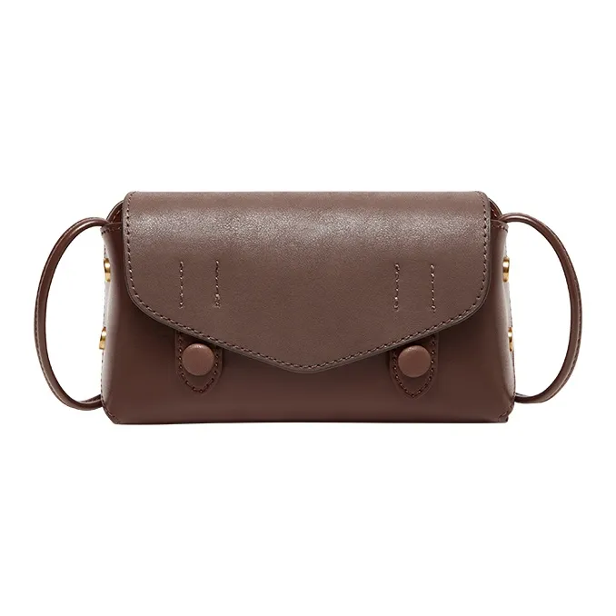 Narandu Synthetic Leather Pillow Bag Crossbody Bag Trumpets Women's Coffee-0