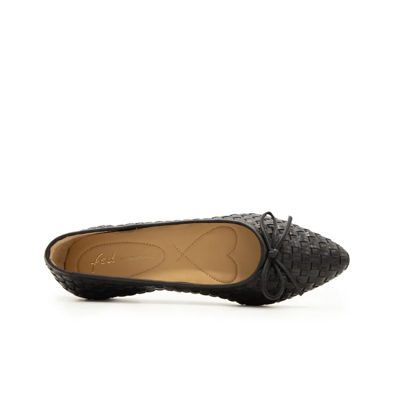 FED Casual Single Shoes 2cm Women's Black-4