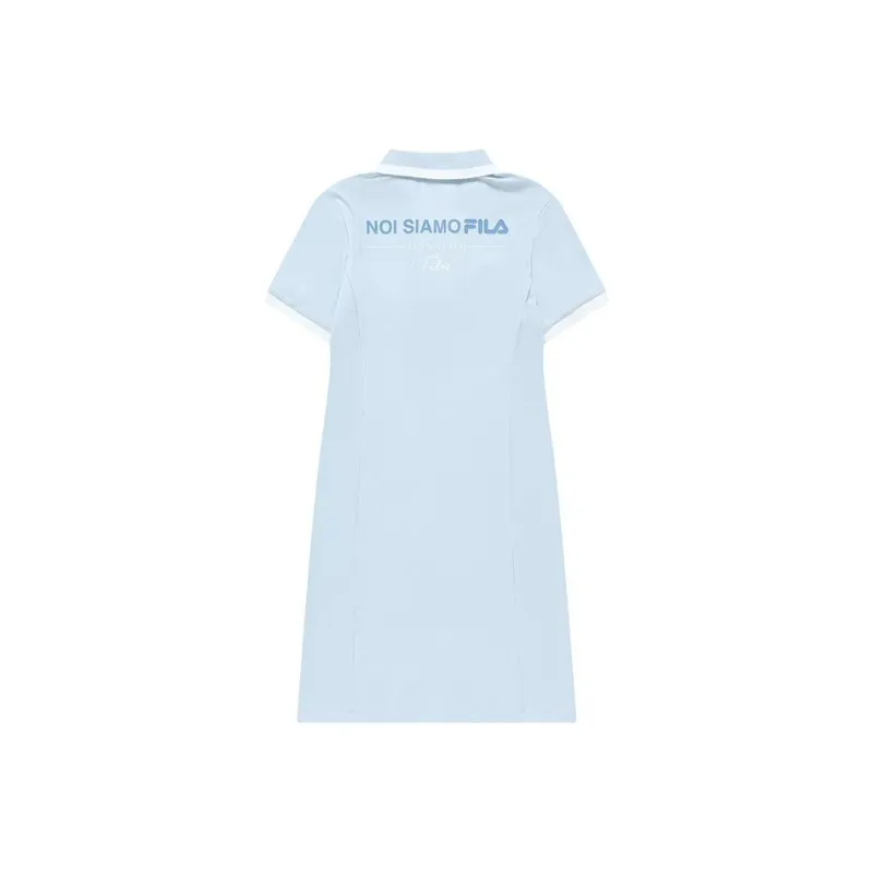 FILA FUSION Short Sleeved Dress Women's Blue-1