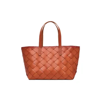 Dragon Diffusion Leather Tote Bag, Shopping Bag, Handbag Women's Orange