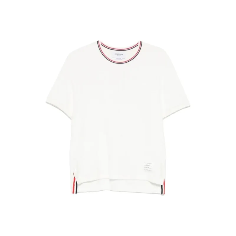 THOM BROWNE Rwb Stripe detail T shirt-0