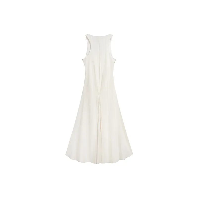 JOSR Sleeveless Dresses Women's White-1