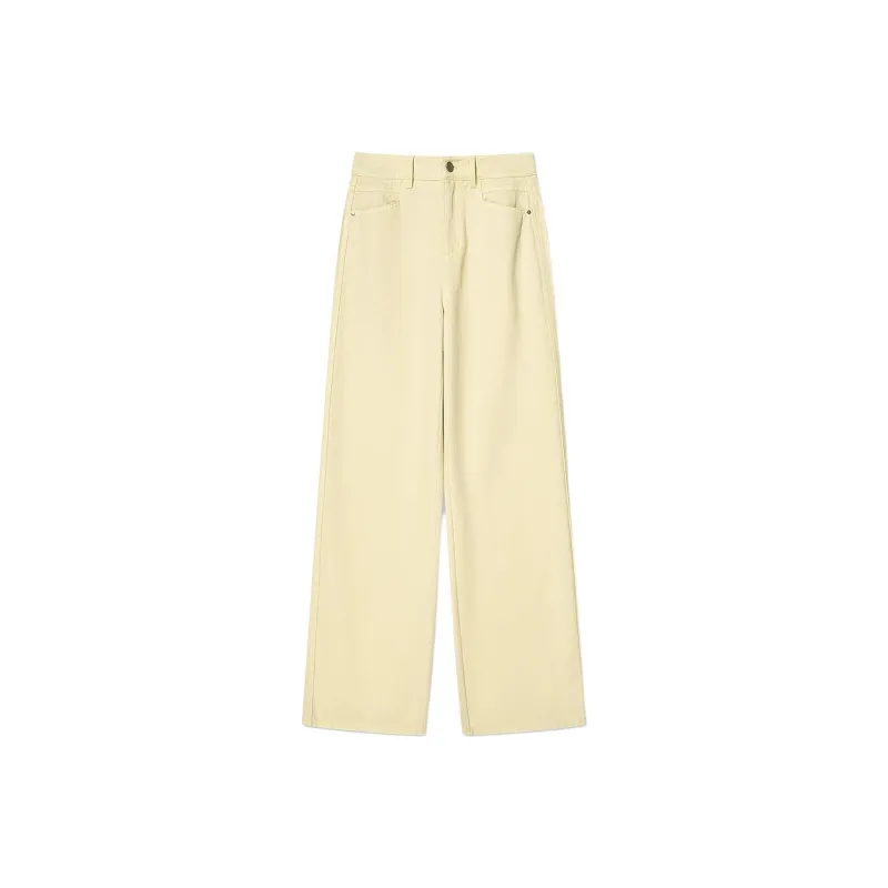 COVERINS Jeans Women's Light Yellow Green-0