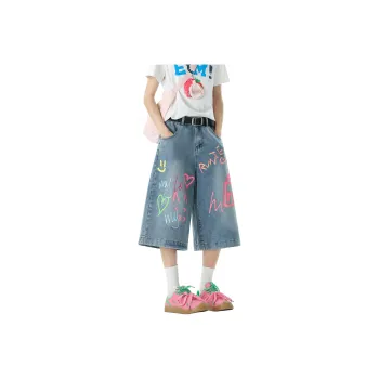 DEAR BETSY Denim Shorts Unisex Light Blue