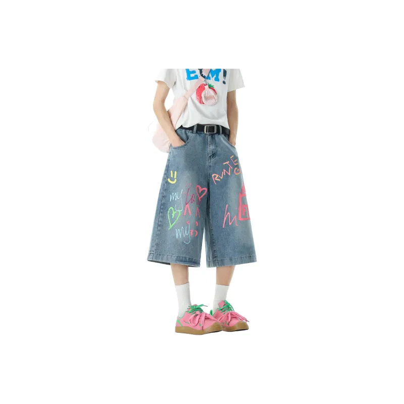 DEAR BETSY Denim Shorts Unisex Light Blue-0