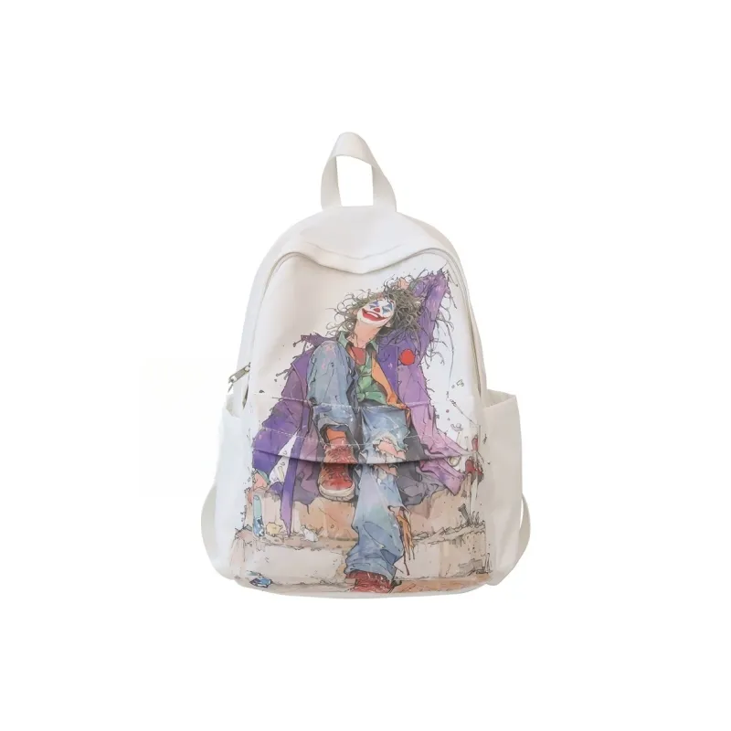 Vack Nylon Backpack Unisex Red/Purple-5