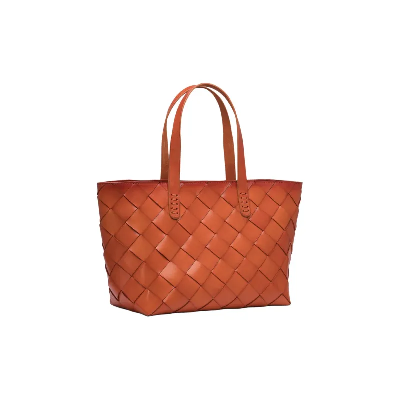 Dragon Diffusion Leather Tote Bag, Shopping Bag, Handbag Women's Orange-1