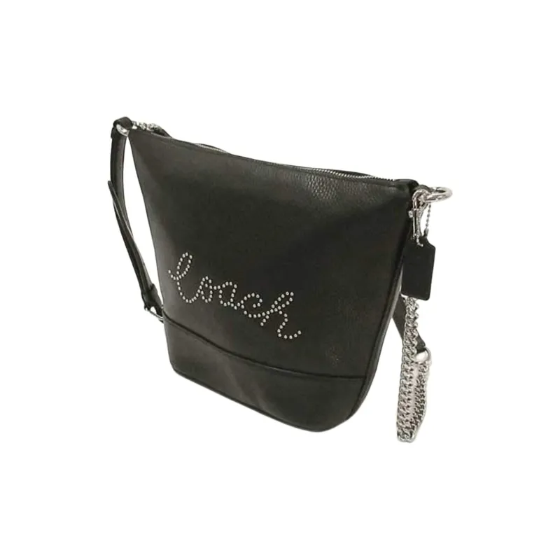 COACH Paxton Leather Hobo Bag, Shoulder Bag, Crossbody Bag, Handbag Trumpets Women's Black-1