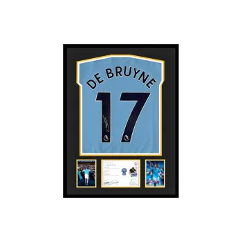 Three For Manchester City Team Jersey Exquisite Mounting, Outer Frame Approx. 65x85cm EM Certificate Unisex