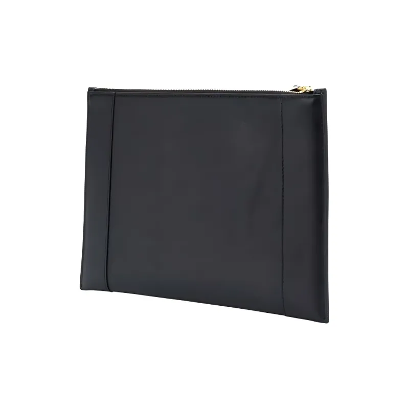 Alexander McQueen Leather Wallet Clutch Women's Black-1