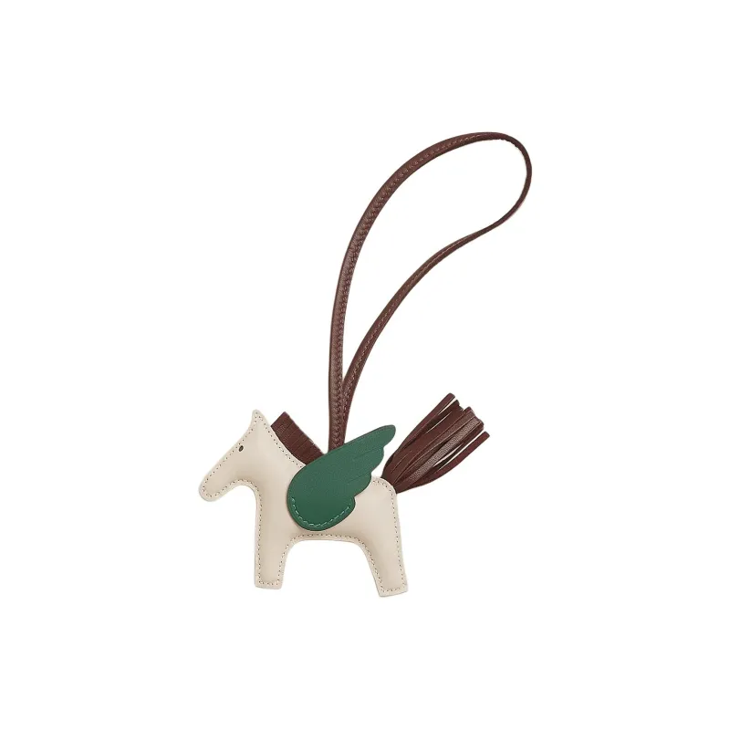HERMES Rodeo Pegase Bag Accessories Chalk White & Chocolates Brown-0