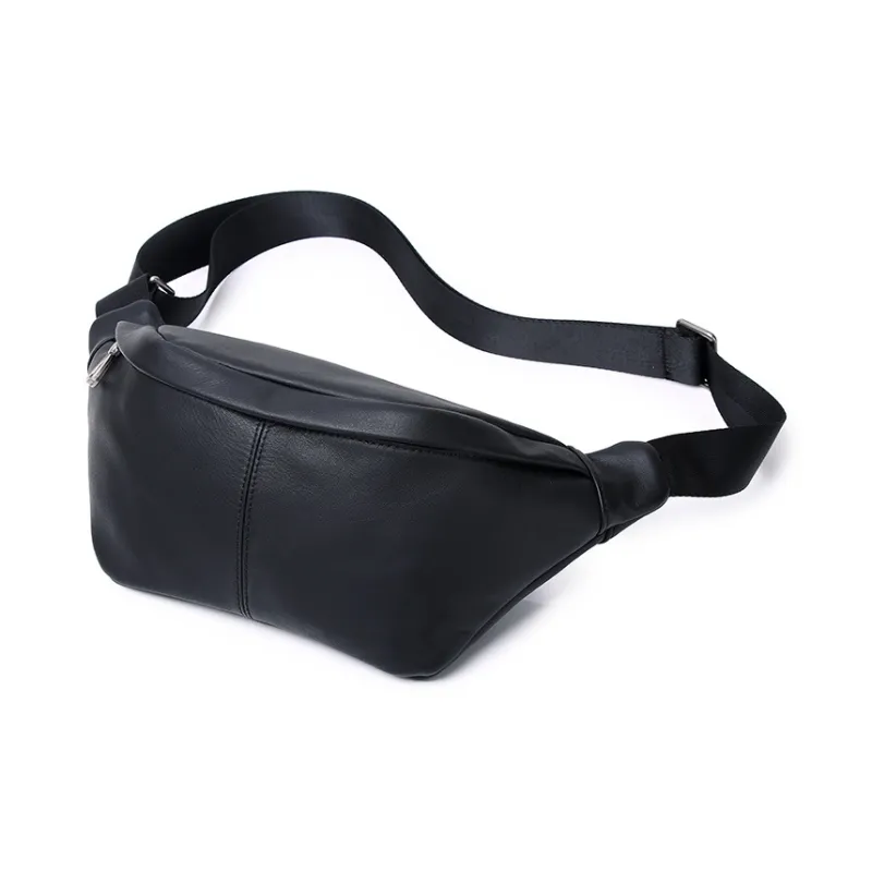 VANDEE Cow Leather Sling Bag Men's Black-0