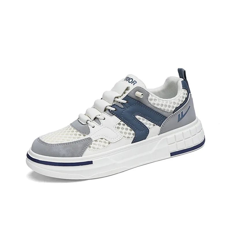 Warrior Skateboard Shoes Men's Beige/Gray/Dark Blue-2