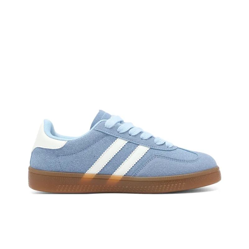 RENBEN Lightweight And Wear resistant Low Top Skateboard Shoes Women's Blue-1