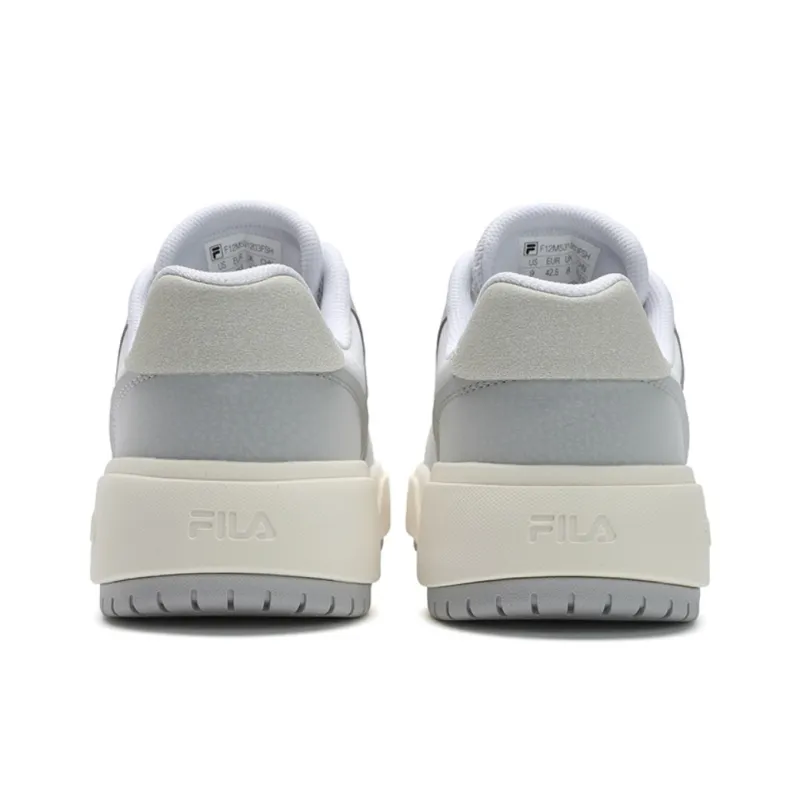 FILA Modern Slip Resistant, Waterproof, Quick Dry Low Top Skateboard Shoes Men's White Gray-3
