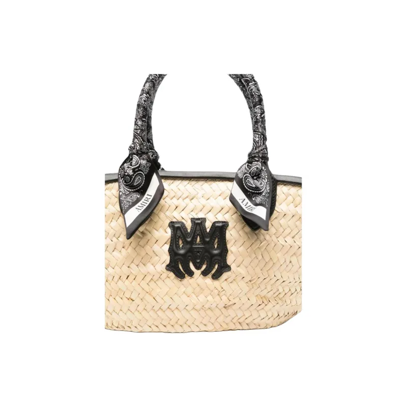 AMIRI Woven raffia Tote Bag-3