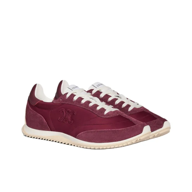 CELINE Racer Low Top Casual Shoes Women's Dark Red-1