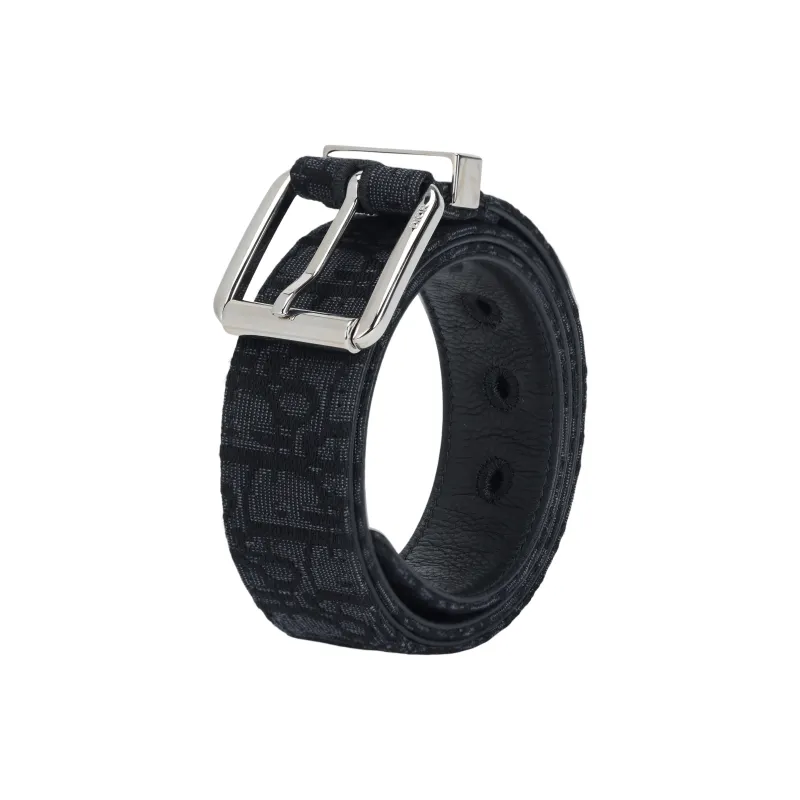 DIOR Cow Leather Belts Unisex Black Width 3.5cm-2