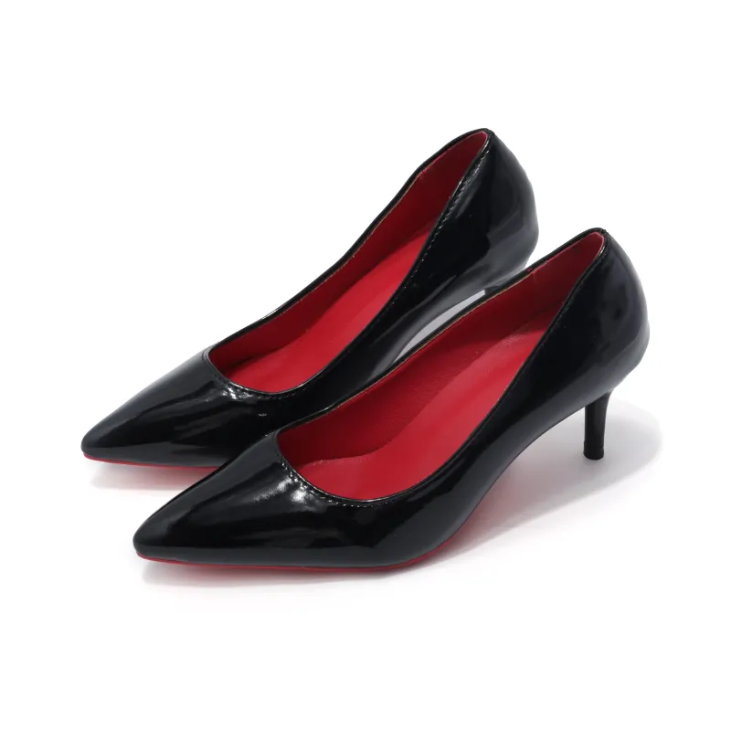 Take The Qin Slim Heel High Heels Women's Black-9