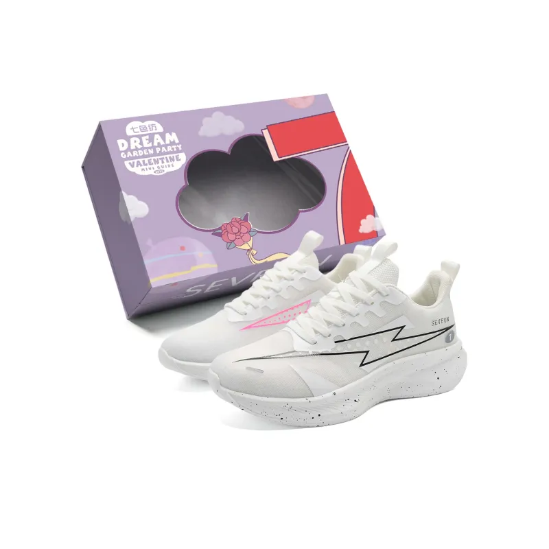 7 SEVFUN Running Shoes Unisex Low Top White Blue-5