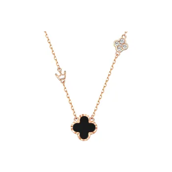 Disney S925 Silver Necklaces Women's Black