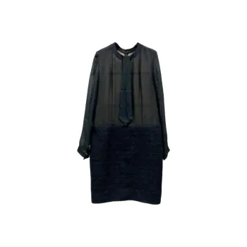 CHANEL 21K Long Sleeved Dress Women's Black