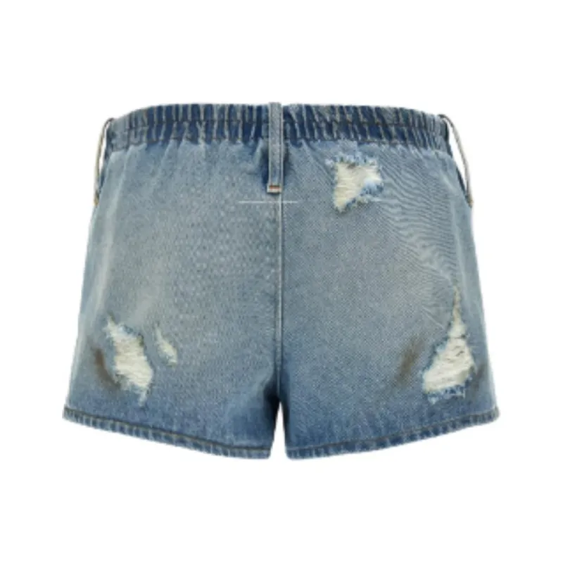MM6 Denim Shorts Medium Blue-1