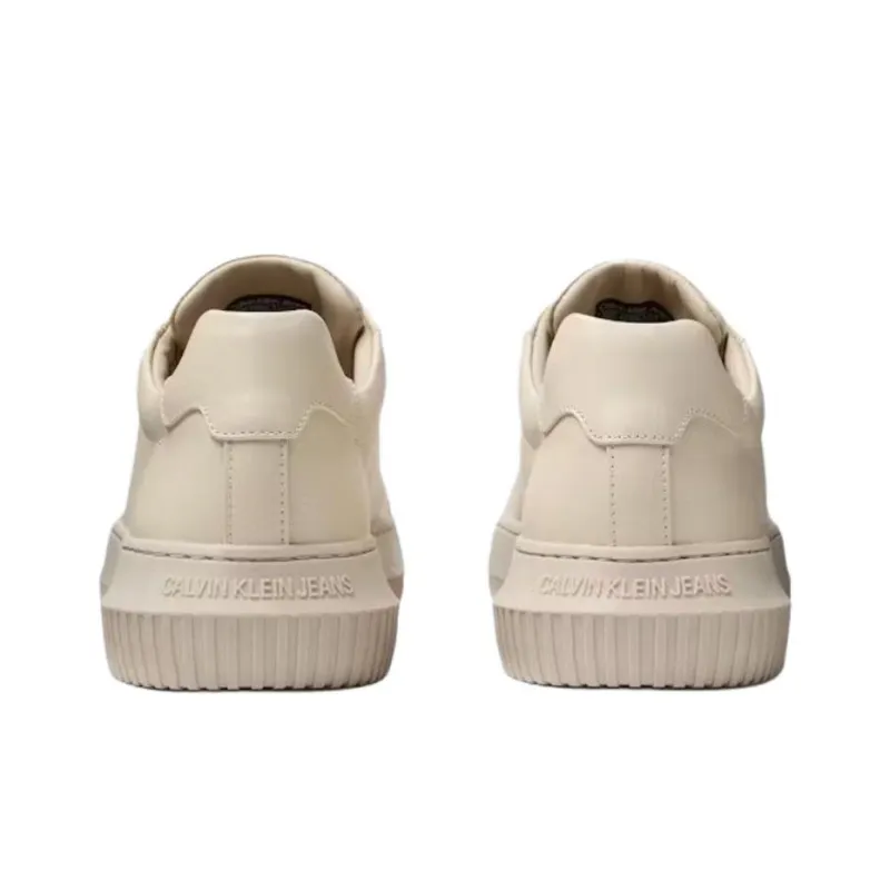 CKJ CALVIN KLEIN JEANS Low Top Skateboard Shoes Men's Beige-5