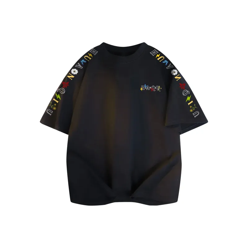 HUANQIU Short Sleeved T Shirts Unisex-0
