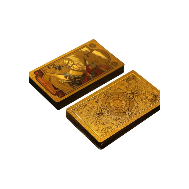 JINBANG Wite Tarot Collection, Gold Foil PVC Waterproof, Tarot Board Games-5
