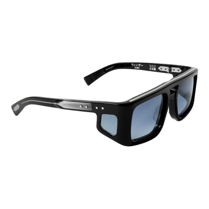 JACQUES MARIE MAGE Acetate Aviator Sunglasses Men's Black-1