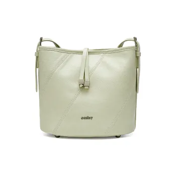 JOSINY Synthetic Leather Bucket Bag, Shoulder Bag Women's Light Green/Light Yellow