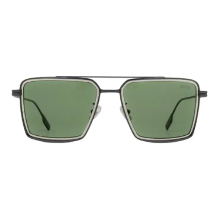 Zegna Metal Aviator Sunglasses Men's Black-0