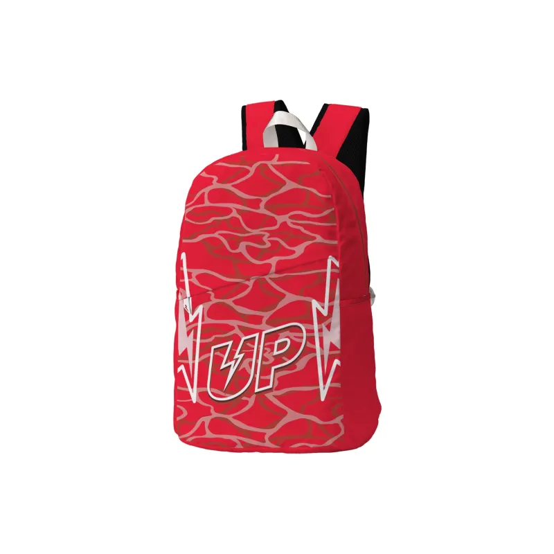 TURN UP Polyester Backpack Unisex Red-1